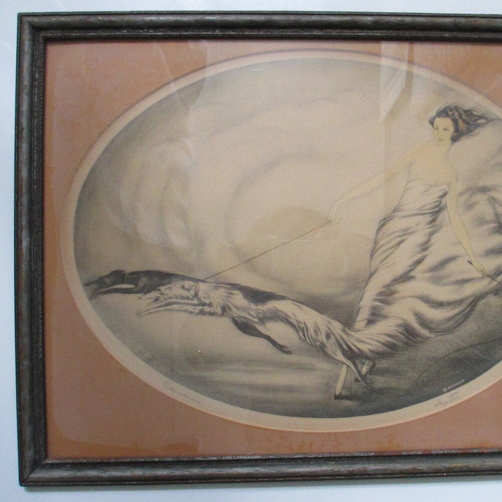 Artist Louis Szanto "Commerce" Framed Print Vintage or Antique(?) - Picture 3 of 10